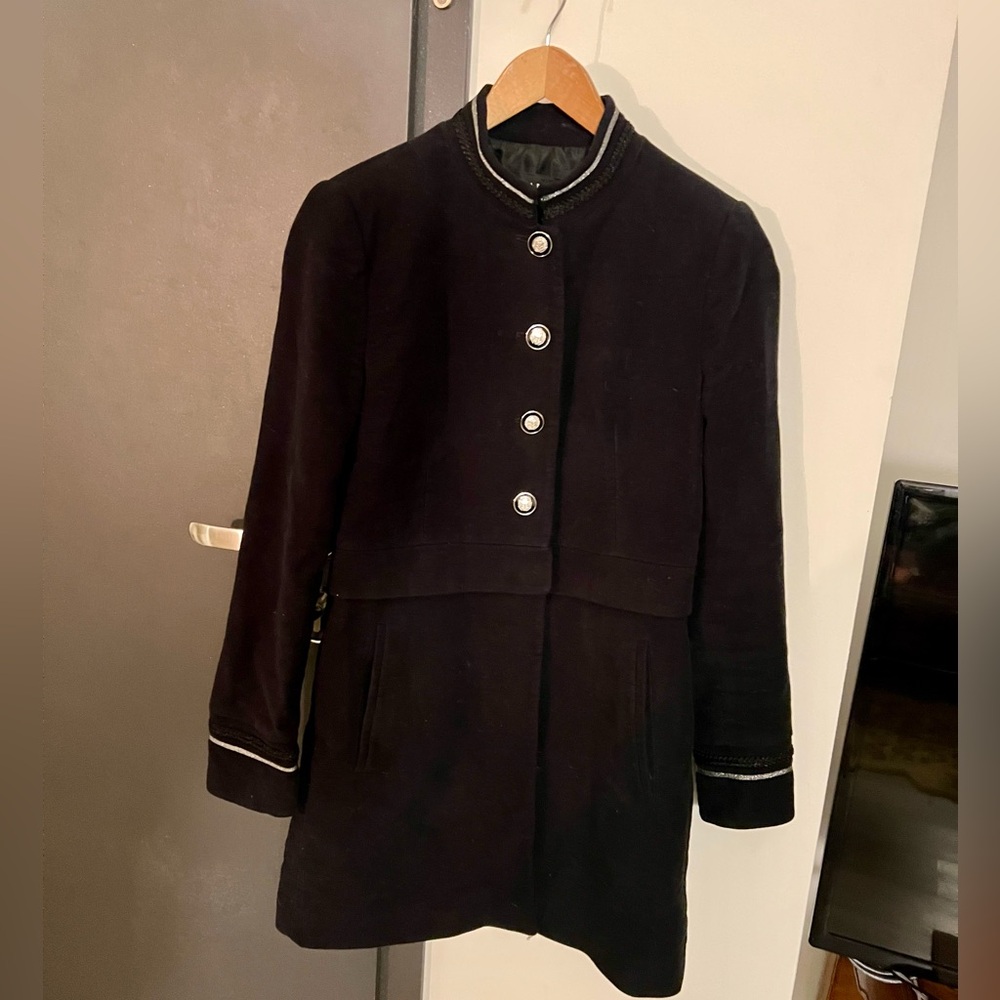 Dark, Dark Navy Zara Dress Coat